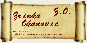 Zrinko Okanović vizit kartica